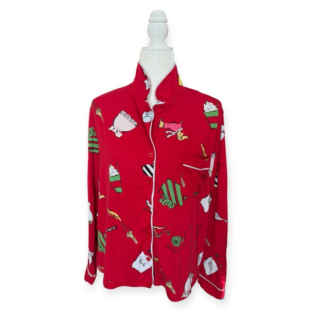 Kate Spade New York “Things We Love” Pajama Top Sz L